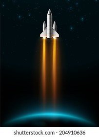 Rocket launch background, eps 10