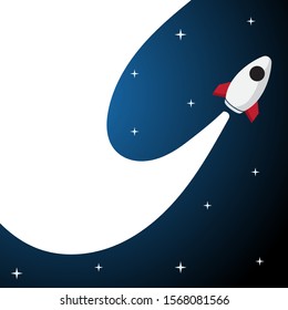 rocket launch background vector illustration