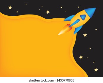 Rocket launch banner, Business startup