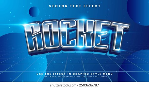 Rocket Launch bright color editable text effect Template