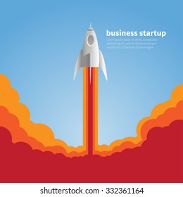 rocket launch business startup background