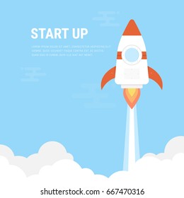 rocket launch business startup background