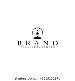 Rocket launch company logo vector
