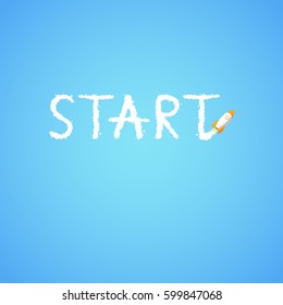 Rocket launch concept. Start up, business and promotion for success. Rocket and the space.