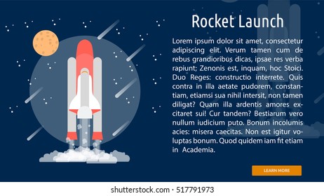 Rocket Launch Conceptual Banner