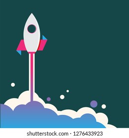 Rocket launch design. vector illustration eps 10
