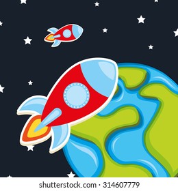 rocket launch  design, vector illustration eps10 graphic 