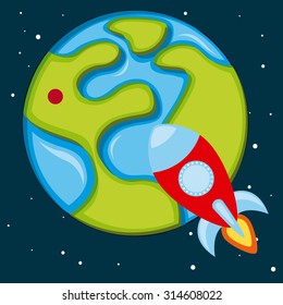 rocket launch  design, vector illustration eps10 graphic 