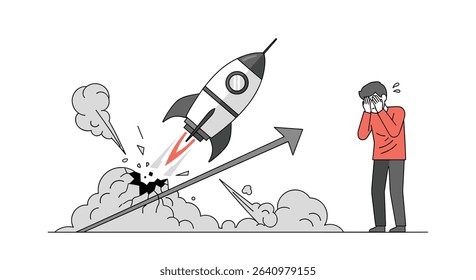 Rocket Launch Failure and a Man Stressed About His Career Outlook Today
