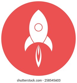 Rocket launch, Flat design, modern vector icon