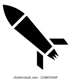 
Rocket launch, glyph icon startup business concept
