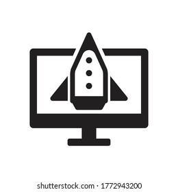 rocket launch icon - Boost startup seo icon 