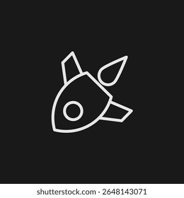 Rocket Launch Icon for Business Startups, Rapid Growth, and New Project Deployment