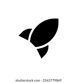Rocket launch icon. Concept of new business, startup, and innovation.