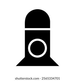 Rocket launch icon. Concept of space exploration, innovation, and technology.