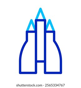 Rocket launch icon. Concept of space exploration, innovation, and technology.