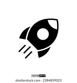 rocket launch icon design inspiration vector template for interface, presentation, web, banner, infographic, etc