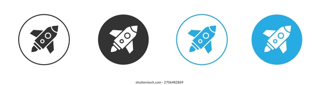 Rocket launch icon. Graphic icon design template