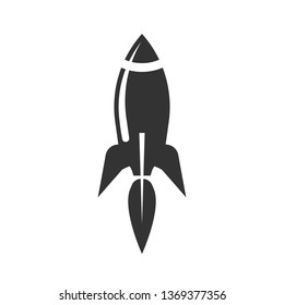 Rocket or Launch Icon Illustration As A Simple Vector Sign & Trendy Symbol for Design, Websites, Presentation or Mobile Application.