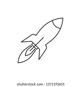 
Rocket or Launch Icon Illustration As A Simple Vector Sign & Trendy Symbol for Design, Websites, Presentation or Mobile Application.