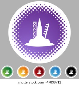 Rocket launch icon isolated on a white background.