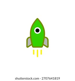 Icono de lanzamiento de cohete – Diseño de símbolo de espacio mínimo