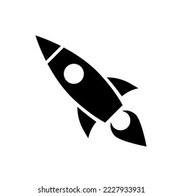 Rocket launch icon. Product launch. Vector.