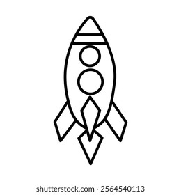 Rocket launch icon for rapid business growth and new beginnings
