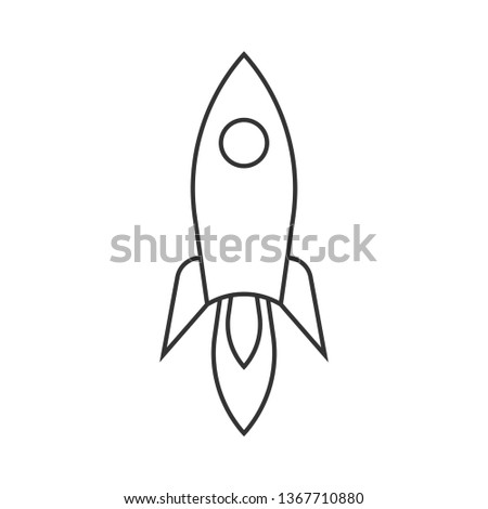 Rocket, Launch Icon. Release Illustration. Applied as Trendy Symbol for Design Elements, Websites, Presentation and Application - Vector. 