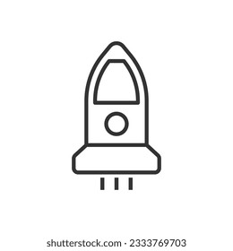Símbolo de signo de icono de lanzamiento de cohete
