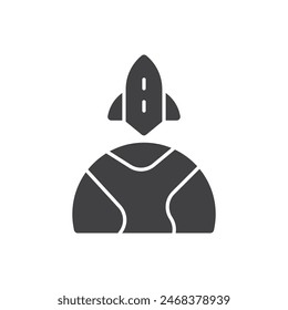 Símbolo de signo de icono de lanzamiento de cohete