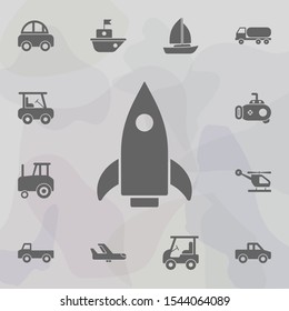 Rocket Launch icon. Simple set of transport icons. One of the collection for websites, web design, mobile app