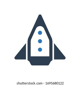 rocket launch icon - space ship icon, vector symbol (illustration)