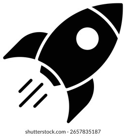 Icono de lanzamiento de cohete para el crecimiento y el éxito de las startups