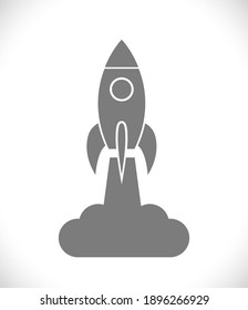 Rocket Launch Icon Startup Logo