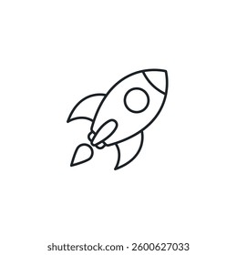 Rocket Launch icon symbol vector illustration isolated on white background