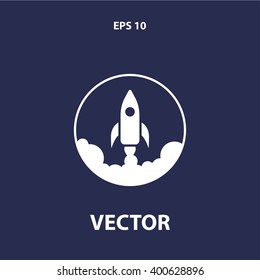 rocket launch icon. vector eps10 icon
