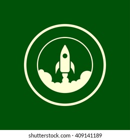 rocket launch icon. vector eps10 icon
