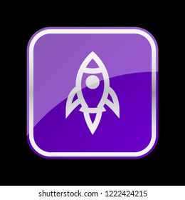 rocket launch icon. vector illustration