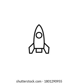 ilustración vectorial de icono de lanzamiento de cohete