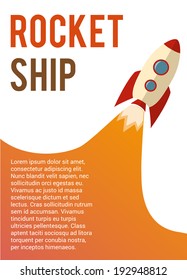 Rocket launch icon. Vector illustration eps 10
