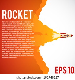 Rocket launch icon. Vector illustration eps 10