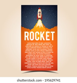 Rocket launch icon. Vector illustration eps 10