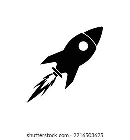 rocket launch icon vector illustration design template