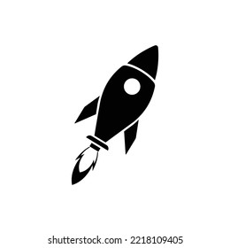 rocket launch icon vector illustration design template