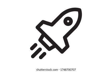 Rocket launch icon vector image