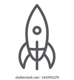 Rocket launch icon - Vector. Spage concept vector illustration.