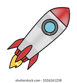 rocket launch isolated icon