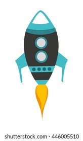 rocket launch isolated icon design, vector illustration  graphic 