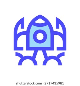 Symbol für Startposition, Umrisssymbol für Start-up-Start, Projektstart, Geschäftswachstum, schnellen Erfolg und Karrierefortschritt. Vektorsymbol.